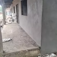 The outside of the new classroom block has been plastered.